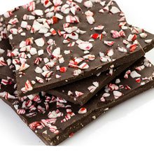Load image into Gallery viewer, Belgian Dark Chocolate Peppermint Bark | Holiday Gift Box – 5 OZ.