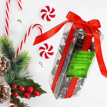Load image into Gallery viewer, Belgian Dark Chocolate Peppermint Bark | Holiday Gift Box – 5 OZ.