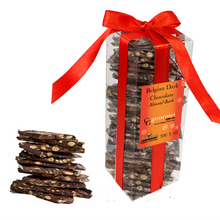 Load image into Gallery viewer, Belgian Dark Chocolate Almond Bark Gift Box – 5 OZ