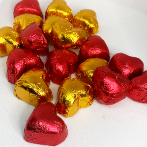 Valentine's Day Gift Bag of Belgian Milk & Dark Chocolate Hearts - 10 chocolates