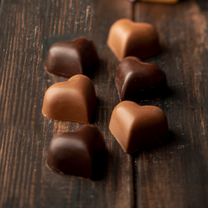Valentine's Day Gift Bag of Belgian DARK Chocolate Hearts - 10 chocolates
