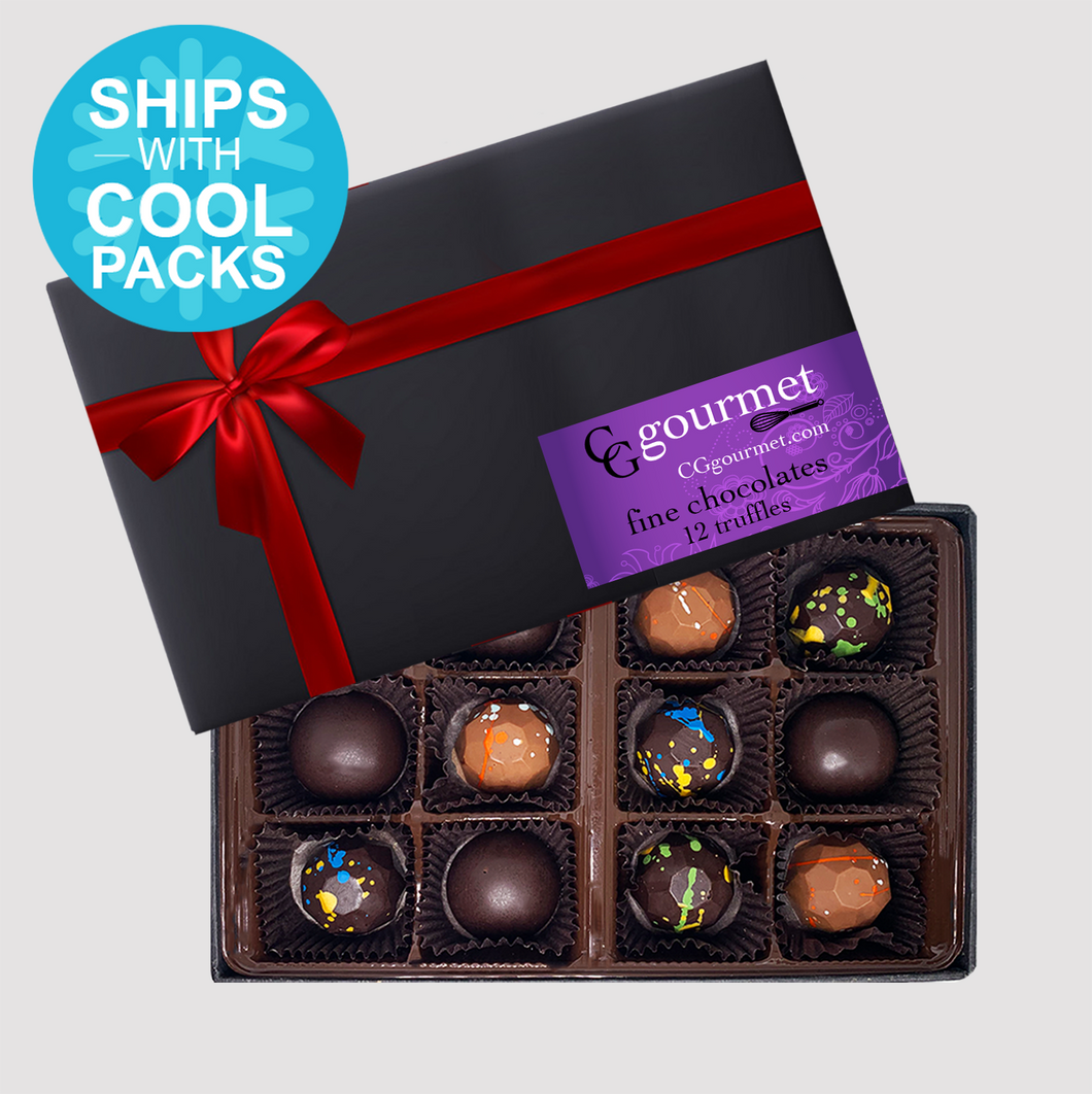 Gift Box of Artisanal Gourmet Chocolates | 12 chocolates