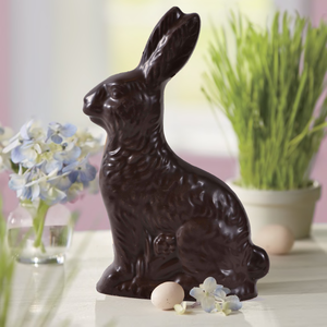 Easter Gourmet Chocolate Bunny Gift Bags | 4-pack Milk and Dark | 3D, with 4 Chocolate Eggs each | Gift Bag - 3 in tall