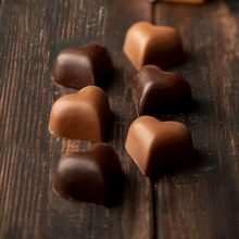 Load image into Gallery viewer, Gift Box of Gourmet MILK &amp; DARK Belgian Chocolate Hearts - 9 truffles