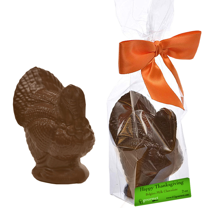 Thanksgiving Gourmet Milk Chocolate Turkey Favors, 4-pack - 15 OZ